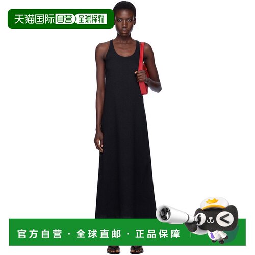 香港直邮toteme 女士 黑色 Scoop-Neck Sable 连衣裙 243WRD4142F