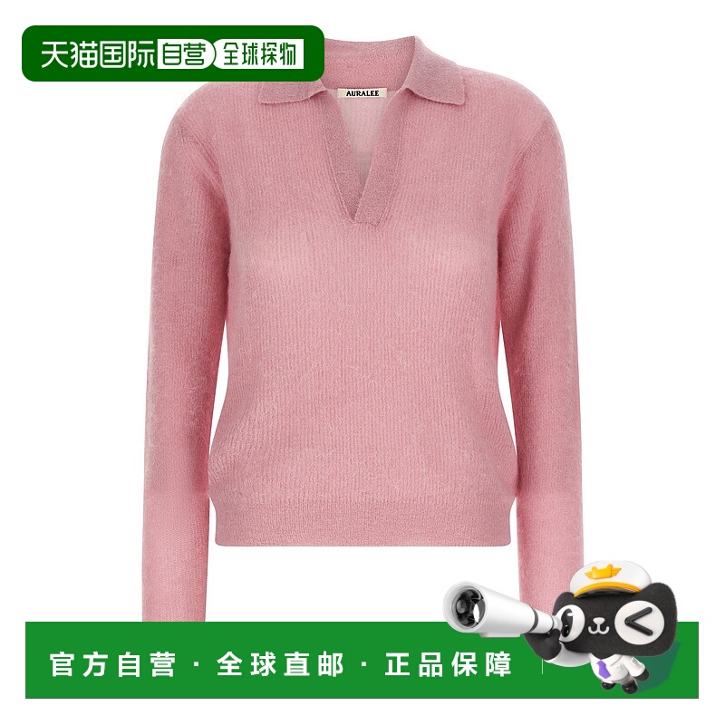 1h可退 香港直邮AURALEE 女士 Tam 纱线Polo衫 A25AP05AKPINK