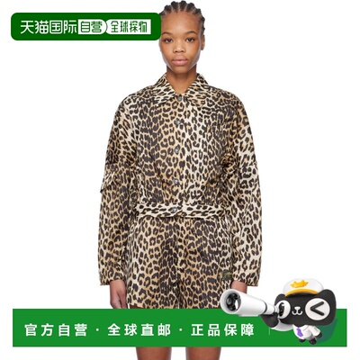 1h可退 香港直邮GANNI 甘尼 女士 棕色 Duchesse Nylon Cropped