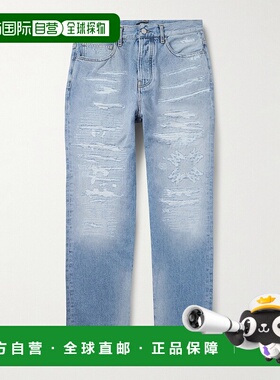 1h可退 香港直邮AMIRI 男士 MA Quad 直筒磨破牛仔裤 AMDNGH1070S