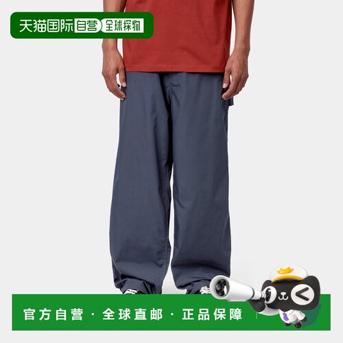自营欧洲直邮Carhartt WIP Postal男士蓝色聚酯纤维棉质单膝工装