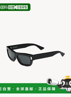 自营欧洲直邮YSL圣罗兰 SL 837女士黑色醋酸纤维矩形太阳镜