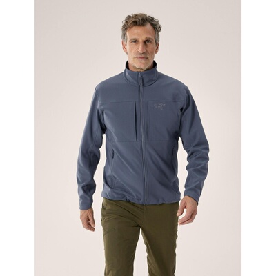 自营1h可退 欧洲直邮Arcteryx始祖鸟 Gamma MX男士深灰蓝色软壳夹