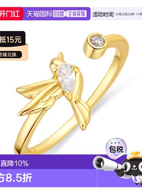 欧洲直邮LUXENTER Dur锆石戒指 18K黄金电镀 西班牙轻奢珠宝品牌