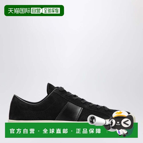 香港直邮Tom Ford 汤姆 福特 男士 黑色绒面革运动鞋 J0974LCL032