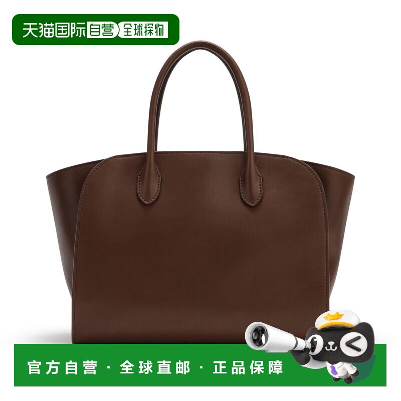 自营欧洲直邮THE ROW Marlo 12女士深棕色皮革托特包图片