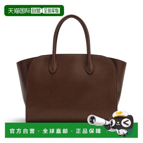 欧洲直邮自营THE ROW Marlo 12女士深棕色皮革托特包单肩包手提包