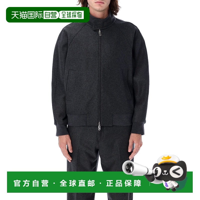 1h可退 香港直邮Fendi 芬迪 男士 羊绒飞行员夹克 FW1333APOA