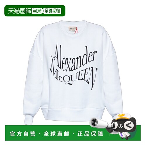 1h可退 香港直邮ALEXANDER MCQUEEN 24SS 徽标长袖卫衣 Women