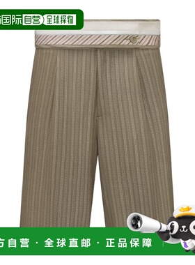 1h可退 香港直邮DIOR 迪奥 男士 翻折腰带百慕大短裤 383C132A571