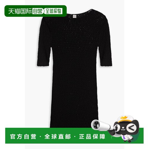 香港直邮TOTÊME 女士 钩花上衣 242WRT2837YA0040001BLACK