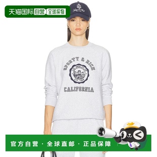 1h可退 香港直邮SPORTY & RICH 女士 California 徽标柔软圆领卫