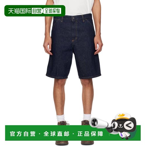 1h可退 香港直邮CARHARTT WIP 男士 蓝色 Single Knee 牛仔短裤 I