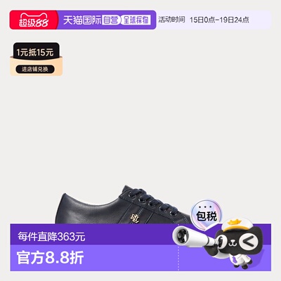 自营欧洲直邮Ralph Lauren拉夫劳伦 Janson II女士海军蓝纳帕皮革