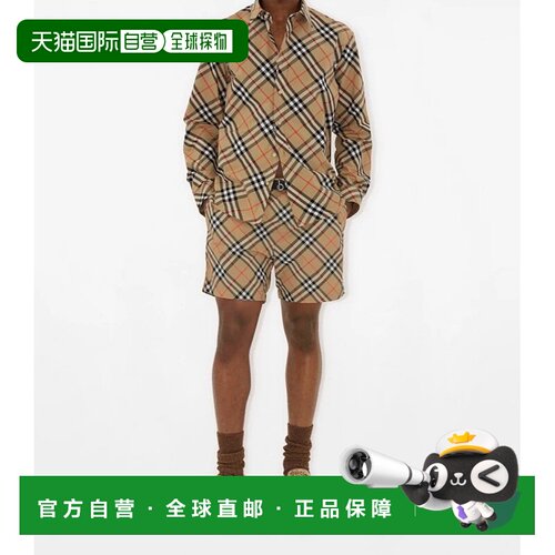 香港直邮Burberry博柏利 格纹衬衫80876341长袖时尚百搭
