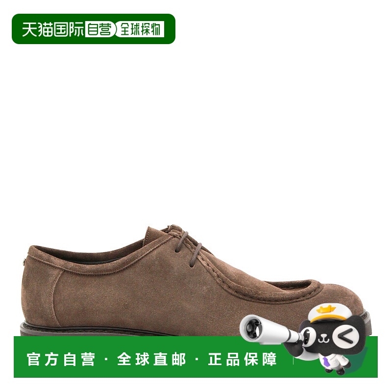 1h可退 香港直邮Canali 康钠丽 男士 棕色皮质绑带鞋 621256RB012