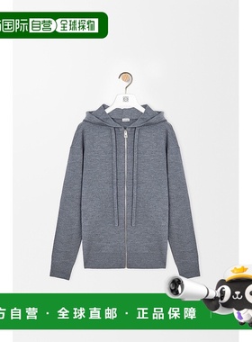 自营1h可退 欧洲直邮Loewe罗意威 Anagram系列男士花灰色羊毛拉链