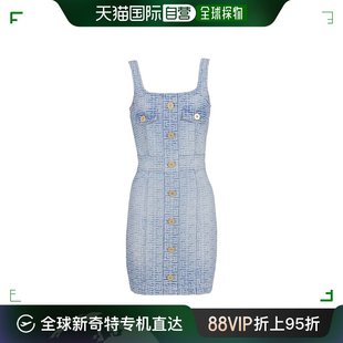 香港直邮Balmain 牛仔连衣裙 女士无袖 巴尔曼