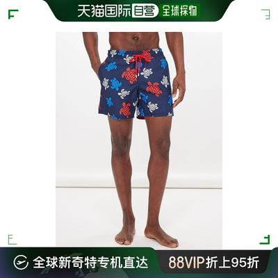 香港直邮Vilebrequin 男士 Moorea recycled-fibre 海龟印花泳裤