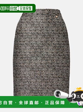 1h可退 香港直邮MaxMara 麦斯玛拉 女士 Fumetto 花呢中长半身裙