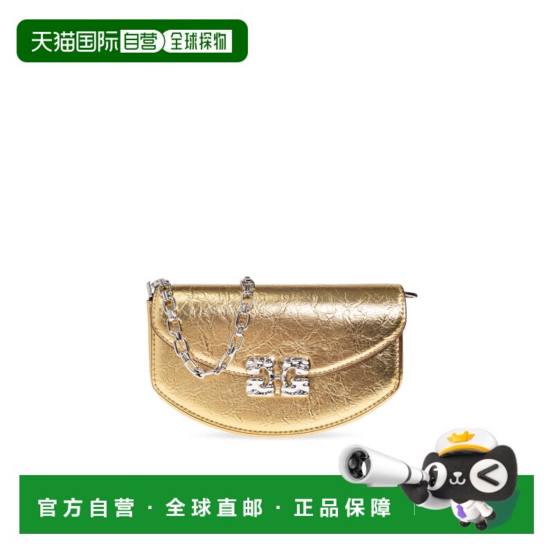 1h可退 香港直邮GANNI 女士卡包 B206000711036339 SS2026 金色 L