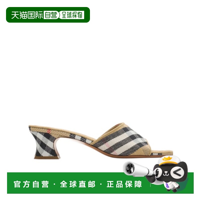 香港直邮Burberry 格纹 Sloane 穆勒鞋 81195231