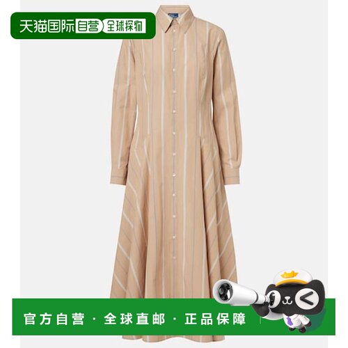 香港直邮Polo Ralph Lauren Polo 拉夫 劳伦 女士 条纹棉质衬衫式