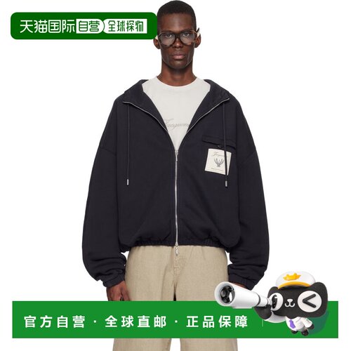 1h可退 香港直邮Jacquemus 男士 海军蓝 The Torneo 连帽衫 26EHO
