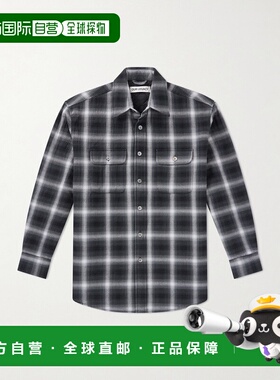 香港直邮Our Legacy 男士 Moss 格纹棉质法兰绒衬衫 M2262MSSHADO