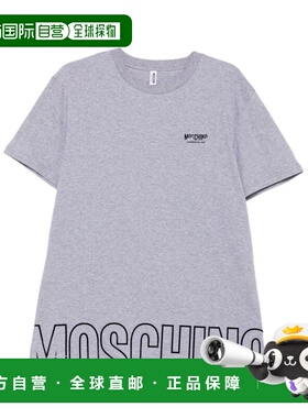 1h可退 香港直邮MOSCHINO 男士T恤 A070843031489 AW2025 灰色 圆