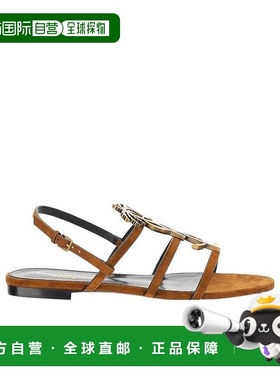 香港直邮Saint Laurent logo 多带露趾凉鞋 6065530LITT