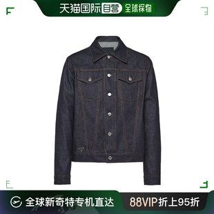 香港直邮Prada GEB22714FVS231 单排扣牛仔外套 99新未使用