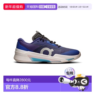 自营欧洲直邮ON昂跑 THE ROGER系列男士蓝色聚酯纤维滑步运动鞋