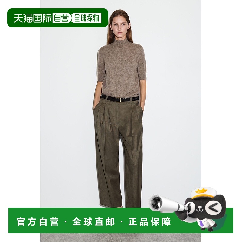 自营欧洲直邮COS 女士Barrel羊毛桶形褶皱裤短裤西装裤