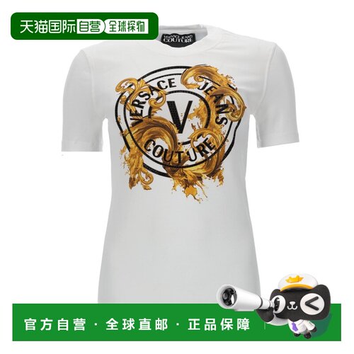1h可退 香港直邮Versace Jeans Couture 女士T恤 80HAHE01CJ02EG0