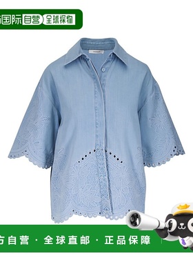 1h可退 香港直邮ZIMMERMANN 女士 Clear 蓝色衬衫 7214TRS263ICES