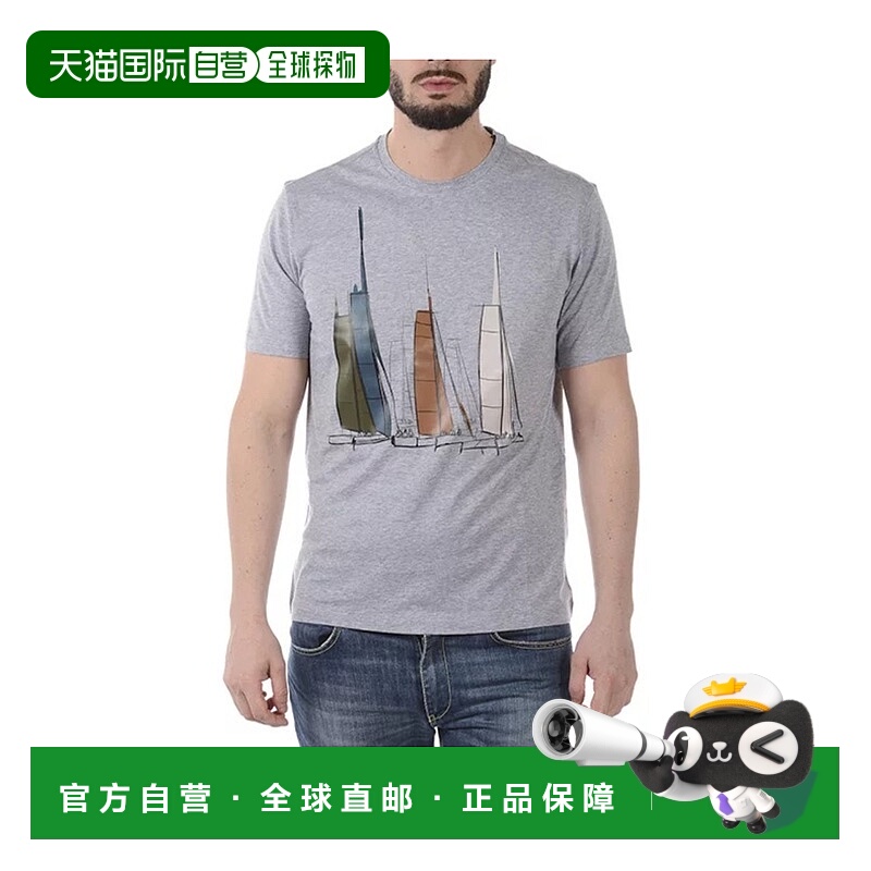 【99新未使用】香港直邮Zegna 帆船印花图案T恤 VP372ZZ630BGRIGI