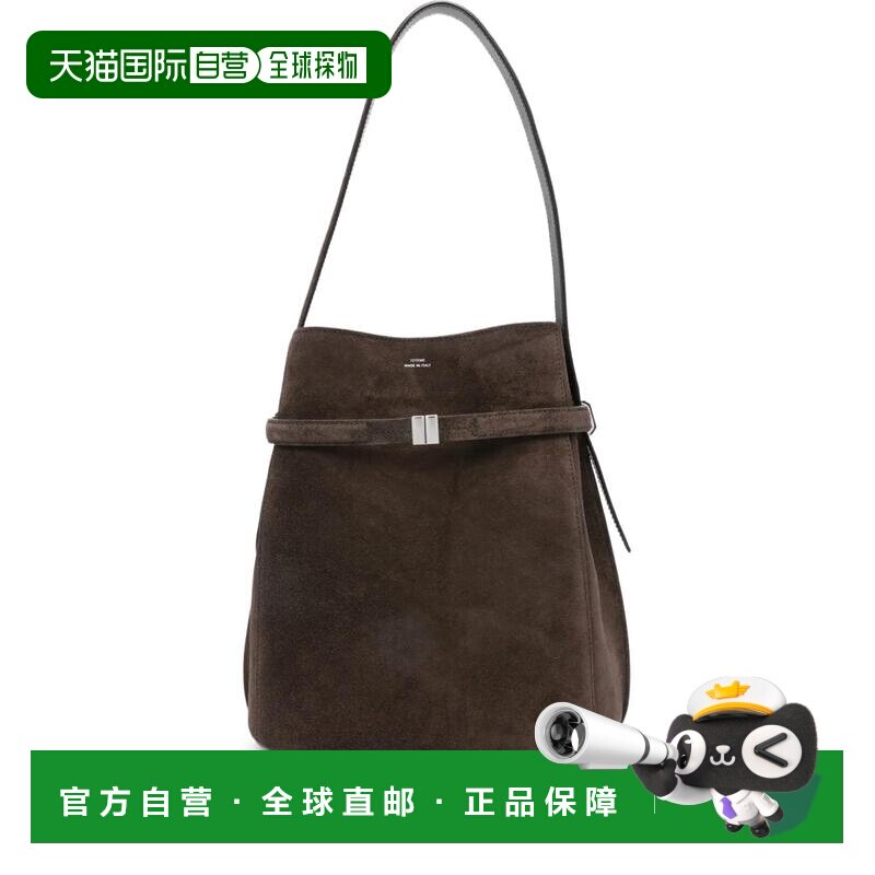 香港直邮toteme 女士 束带皮革棕色钱包 253WAL0048LE0004