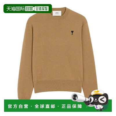 香港直邮Ami Paris 羊毛圆领毛衣 HKS826001长袖针织