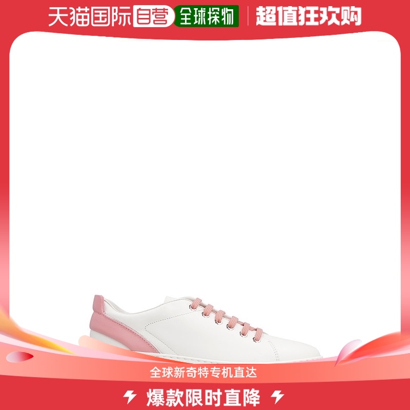 香港直邮Salvatore Ferragamo Leather low-top sneakers 035617 女鞋 时尚休闲鞋 原图主图