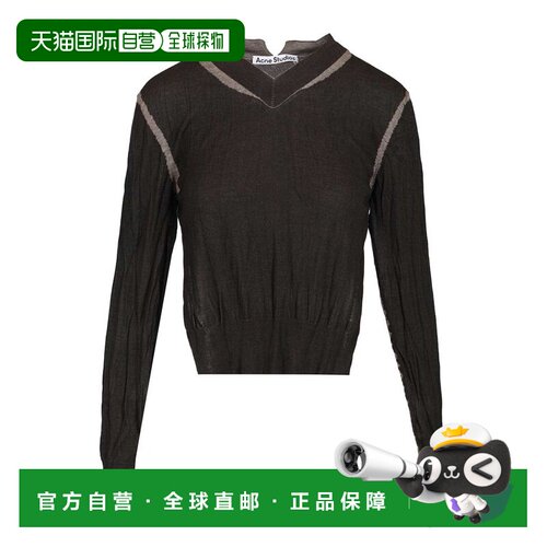 1h可退 香港直邮ACNE STUDIOS 女士针织衫 A60678AHA SS2026 深棕