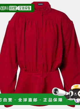 香港直邮Mugler 穆勒 女士 re/edit Hiver Russe crêpe 斜纹布衫