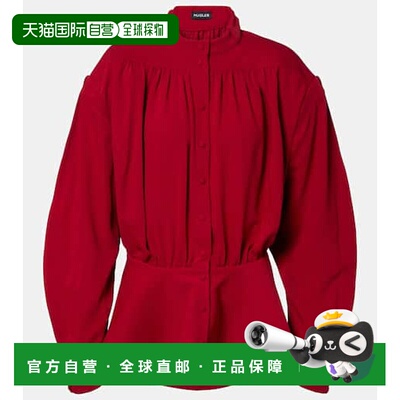 香港直邮Mugler 穆勒 女士 re/edit Hiver Russe crêpe 斜纹布衫