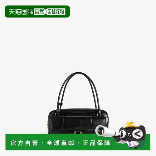 自营欧洲直邮Balenciaga巴黎世家 Hourglass女士小牛皮Bowling手