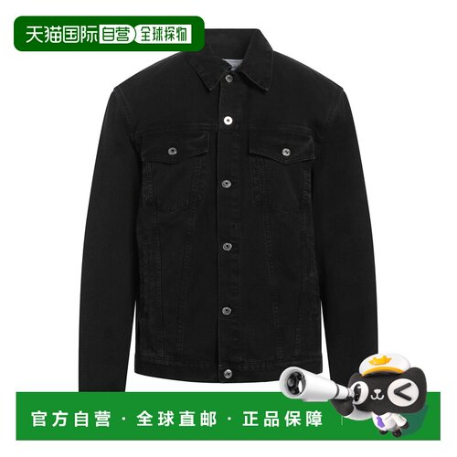 1h可退 香港直邮off-white 男士 牛仔布夹克 black黑色 舒适时尚