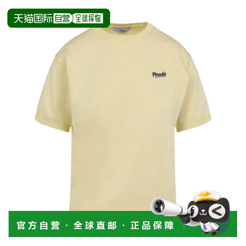 香港直邮PRADA 女士T恤 P24B3D19DASOOOF05BN SS2026 黄色