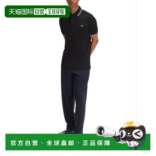 香港直邮FRED PERRY 男士POLO衫 FPM3600P5805C CO 黑色 Tipped