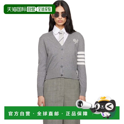 香港直邮Thom Browne 汤姆 布朗 女士 灰色 Tennis Racquets 4-Ba