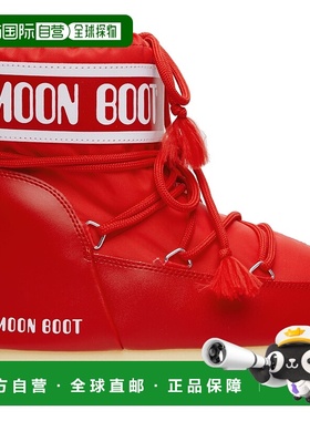 1h可退 香港直邮moon boot 月亮靴 女士 红色 Icon Low Nylon 踝