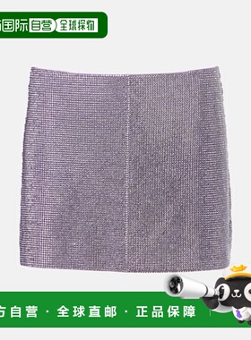1h可退 香港直邮Self-Portrait 女士 链甲迷你半身裙 purple紫色